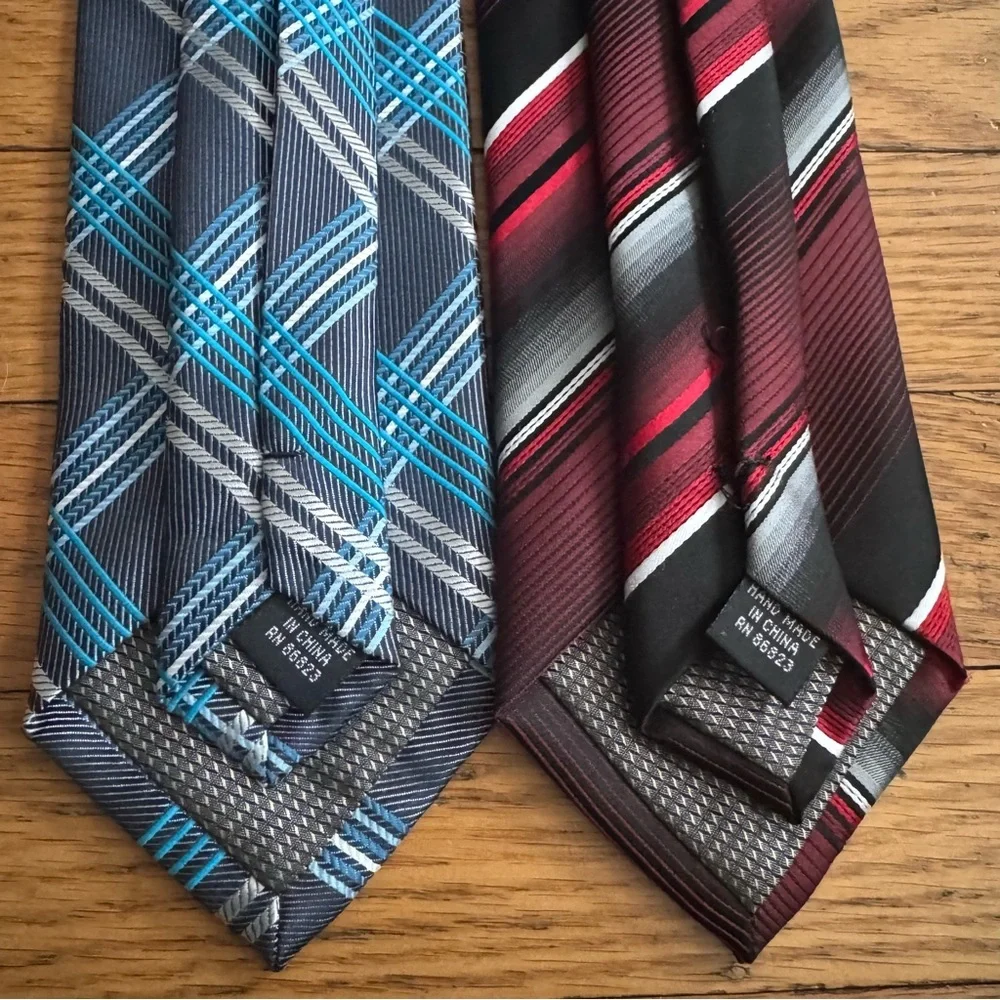 Bill Robinson set of two plaid ties - Picture 7 of 7